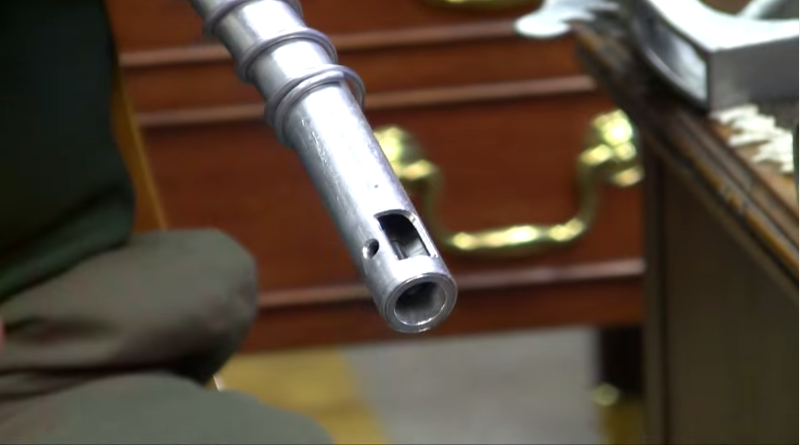 The small hole on the side is the sensing port. Photo: Husky Corporation/YouTube (Screengrab)